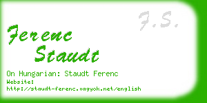 ferenc staudt business card